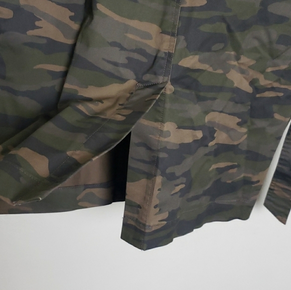 NWT Lucky Brand Green Camo Belted Trench Coat Size S - Picture 8 of 9